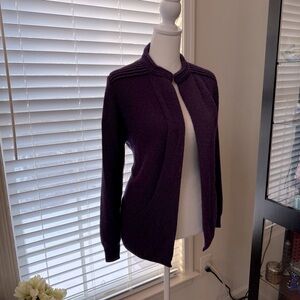 Peruvian Link purple cardigan alpaca sweater one size fits most